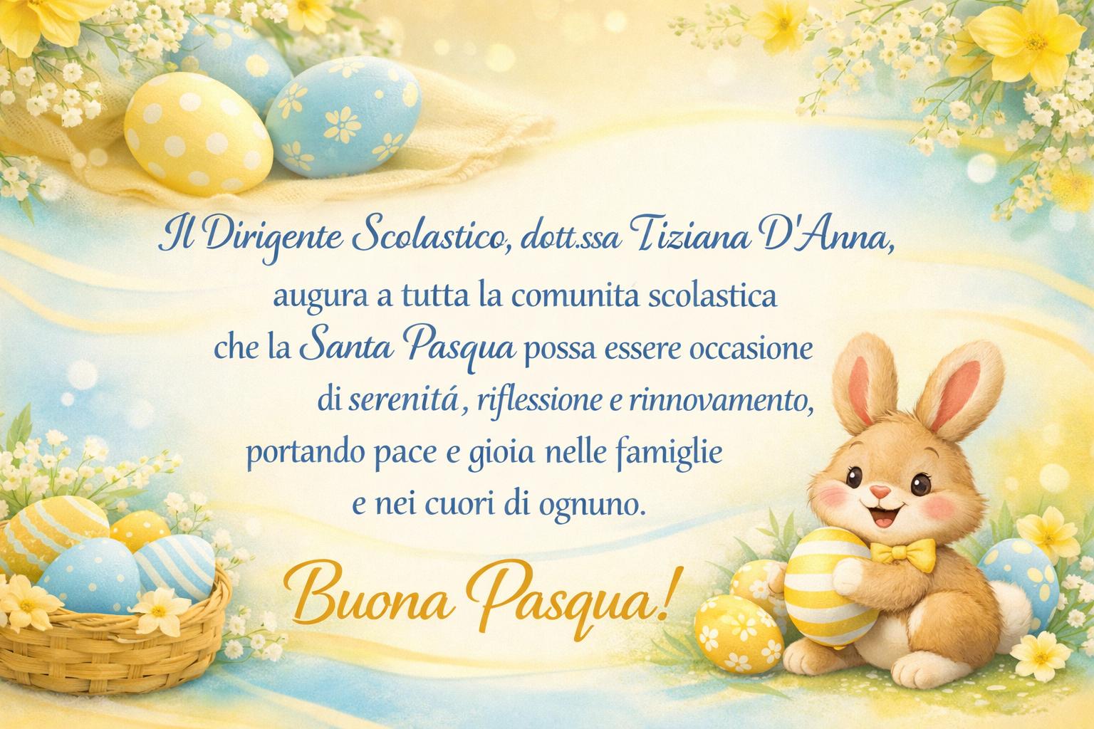 AUGURI DEL DIRIGENTE SCOLASTICO, DOTT.SSA TIZIANA D'ANNA