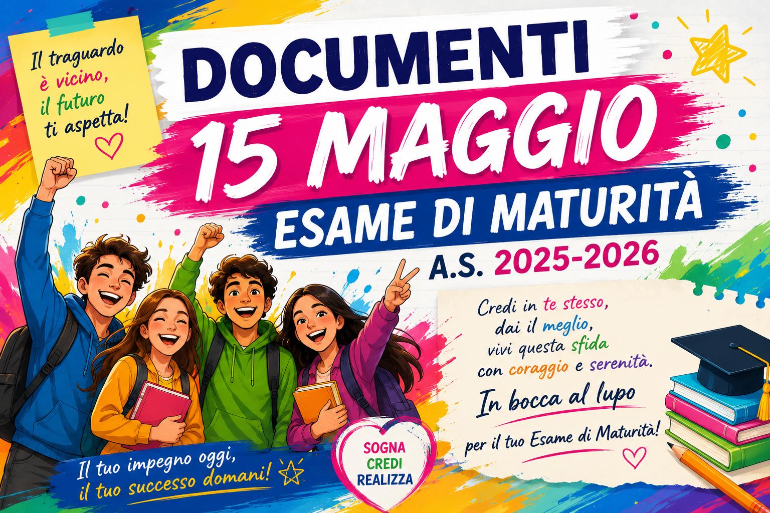 DOCUMENTI DEL 15 MAGGIO, ESAME DI MATURITA' A.S.2025-2026